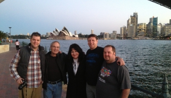 2013 - Sydney tydens die OZ toer - Met Louis Loock, Wessel van Wyk, Frikkie Kruger en Pieter-Jan Kapp